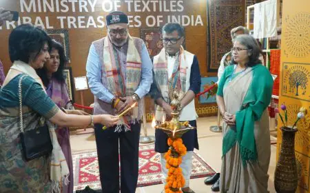 Textile Pavilion inaugurated at 43rd IITF,  Pragati Maidan by Hon’ble Textiles Minister on 16th Nov