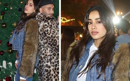 Janhvi Kapoor Slays the Denim Game with a Fur-tastic Twist This Christmas Season