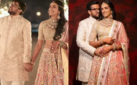 PV Sindhu’s Baraat Ceremony Lehenga Captures The Beauty of Pichwai | Exclusive