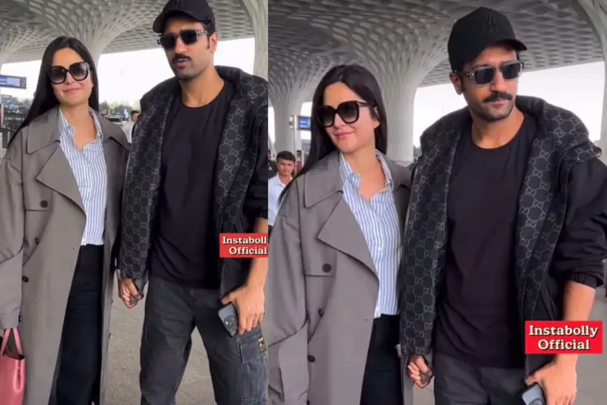 Katrina Kaif and Vicky Kaushal’s Effortless Winter Airport Looks Are Couple Goals