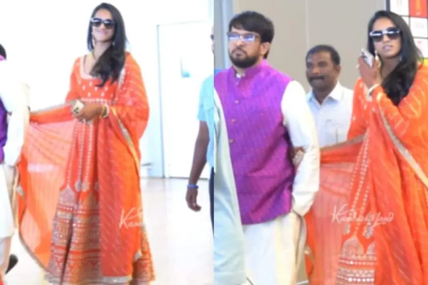 PV Sindhu Makes First Appearance After Wedding With Venkata Datta Sai In A Stunning Orange Anarkali