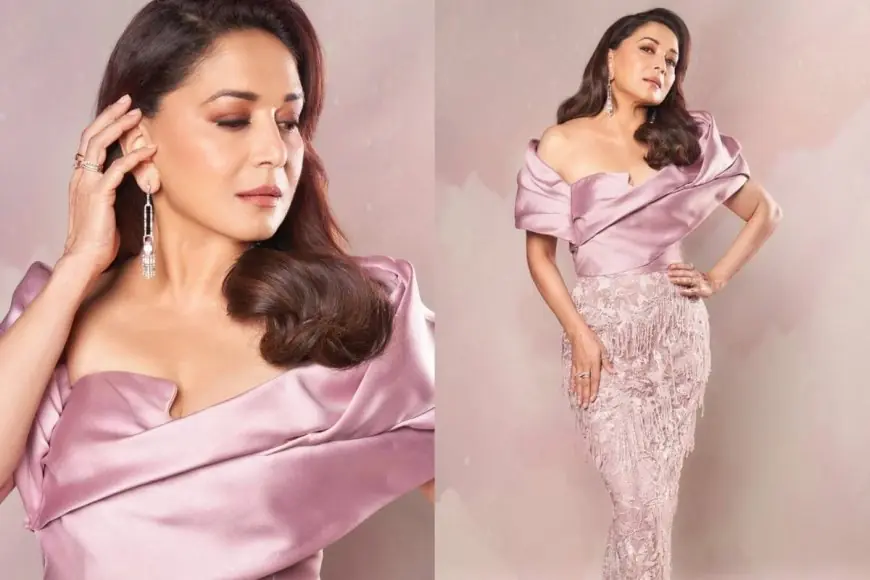 Madhuri Dixit Shows How To Ace The 'Soft Glam' Look In A Lilac Tassel-Detail Dress