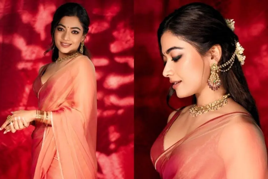 Throwback To When Rashmika Mandanna Flaunted Her Srivalli Style In A Royal Saree 