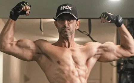 Hrithik Roshan Flaunts Chiselled Physique Ahead of 51st Birthday