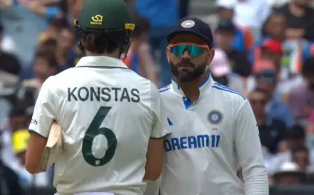"Simply Not Cricket": Gavaskar Weighs In On Kohli-Konstas Bumping Incident