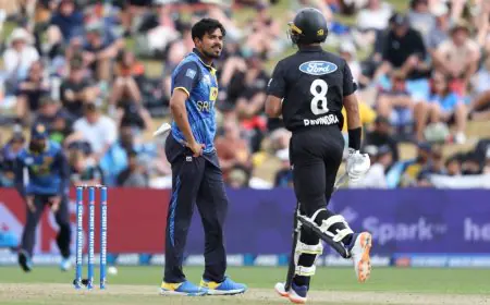 Theekshana Hattrick Goes In Vain, NZ Batter SL By 113 Runs