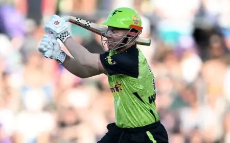 Warner Nearly Injures Himself After Bat Breaks In Bizarre Incident - Video