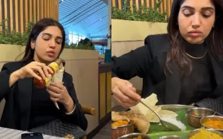 Cappuccino, Spicy Paneer Wrap, And A South Indian Thali: All That Bhumi Pednekar Ate At Hyderabad Airport