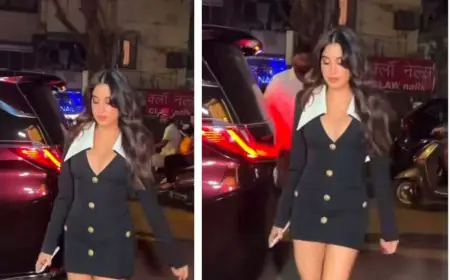 Janhvi Kapoor Turns Heads at Los Cavos in Monochrome Elegance