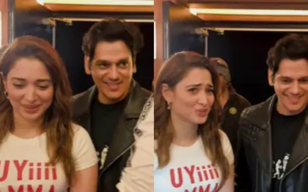 Tamannaah Bhatia And Vijay Varma Set Couple Goals In Complementing Casual Wear At Azaad Screening