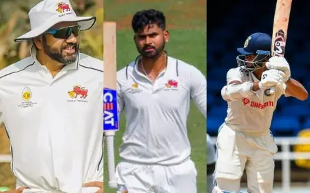 Ranji Trophy Day 1 LIVE: Shreyas Drops Catch For Mumbai; Rohit, Jaiswal Flop