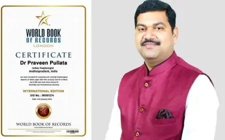 Dr. Praveen Pullata enters the World Book of Records