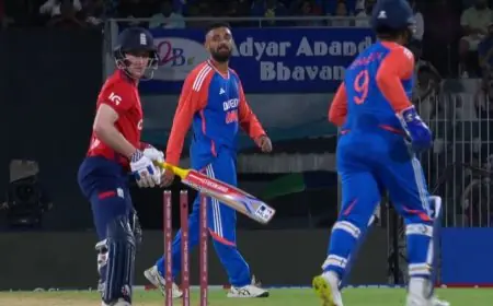 2nd T20I Live: England Batter's Stunning Reaction As Varun Bowls Him