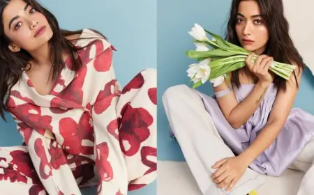 Rashmika Mandanna Pairs White Dress With Boots In Latest Photoshoot