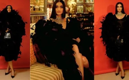 Sonam Kapoor’s Feisty Feather Jacket Brought The Drama To Sabyasachi’s Show 