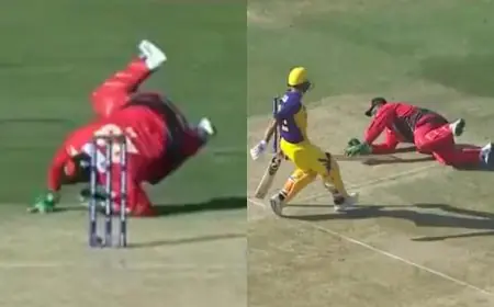 Viral Video: Pak Wicketkeeper Azam Khan Produces Hilarious Run-Out Miss