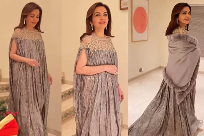 Nita Ambani Rings In The New Year With Gorgoues Golden Glam In Oscar de la Renta Gown