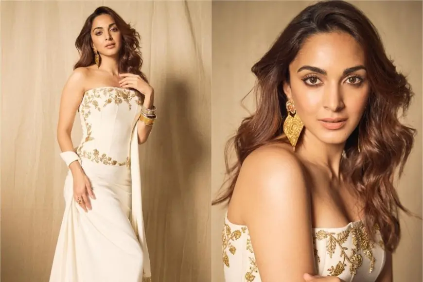 Kiara Advani Makes An Impeccable Statement In An Ivory And Gold Corset House Of Masaba Set