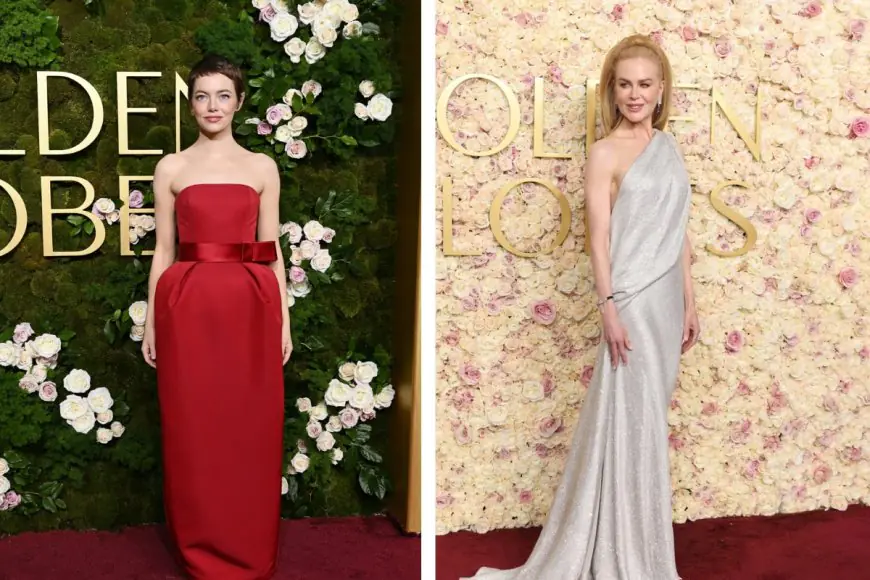 Golden Globes 2025: Emma Stone Debuts Chic Pixie Cut, Nicole Kidman Stuns with Glamorous High Ponytail