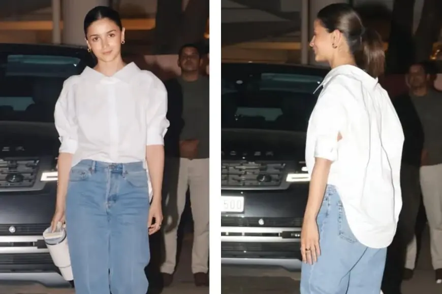 Alia Bhatt Gives the Classic White Shirt and Denim Combo a Trendy Twist