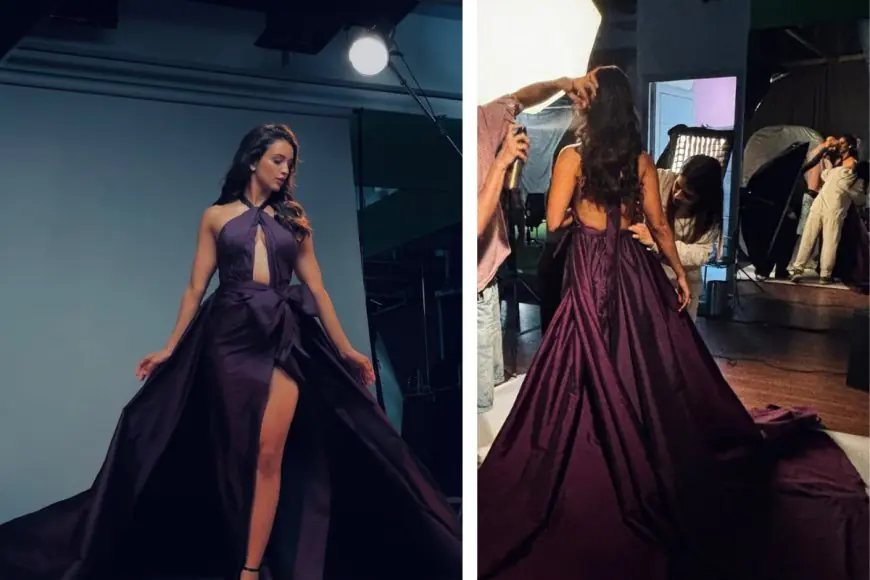 Tripti Dimri's Regal Glamour in a Deep Purple Gown For A Magazine Shoot