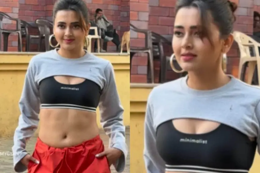 Tejasswi Prakash Looks Bold And Beautiful In A Minimalist Top With Drawstring Ruched Solid Trousers