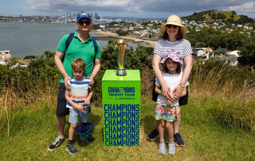 Champions Trophy 2025 Trophy Tour Captivates Cricket Fans In New Zealand