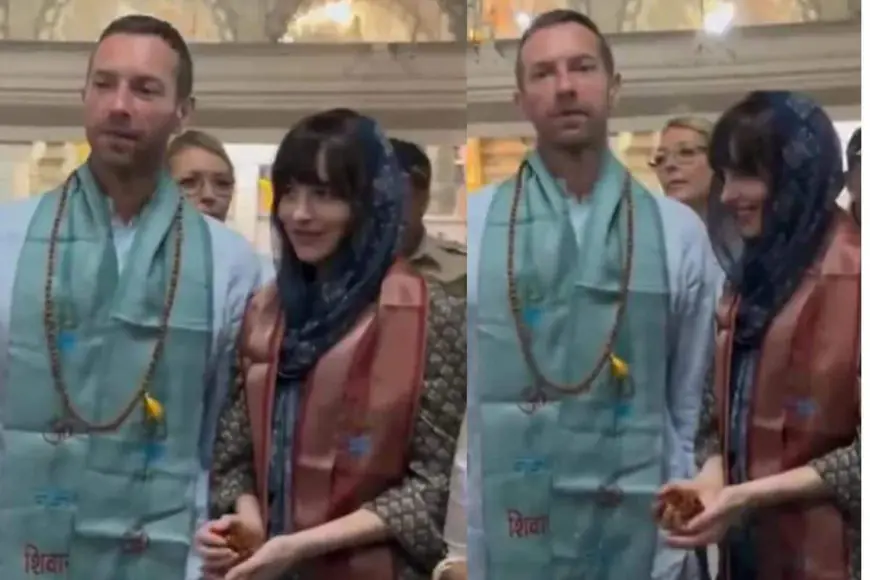 Chris Martin and Dakota Johnson Radiate Ethnic Elegance in Anita Dongre Attires During Serene Mumbai Visit