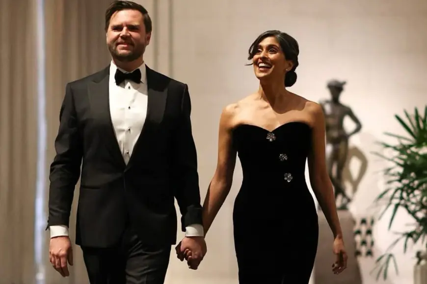 Usha Vance Stuns in Custom Oscar de la Renta at Vice Presidential Dinner