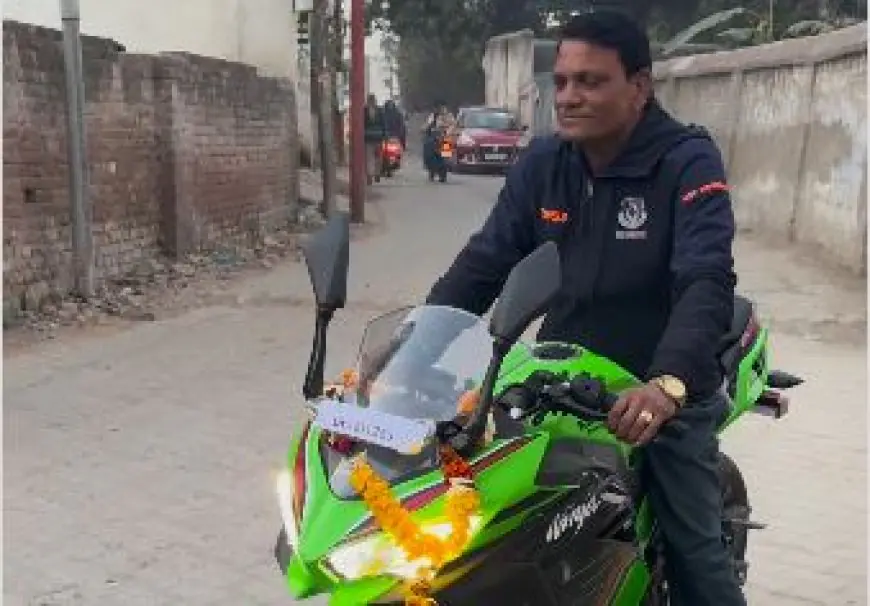 Rinku Singh's Father Goes To Work On Sports Bike Gifted By Son. Video Viral