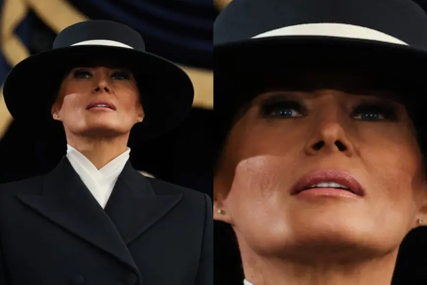 Melania Trump Makes A Classic Statement In An Adam Lippes Ensemble At Inauguration Day