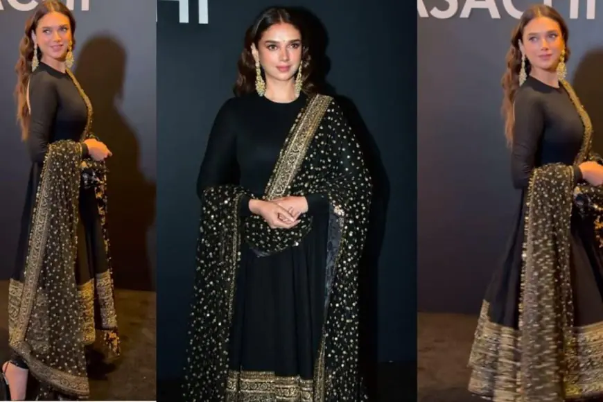 Aditi Rao Hydari Exudes Timeless Grace In Regal Black Anarkali At Sabyasachi's Grand 25th Year Celebration