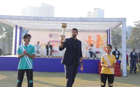 Ishant Sharma Attends Adani International School's Annual Sports Day