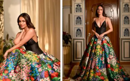 Manushi Chillar Makes A Bold Statement In Gauri And Nainika’s Floral Couture