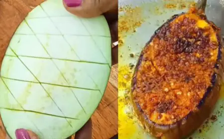 Delicious Baingan Garlic Tawa Fry Recipe