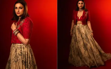 Parineeti Chopra’s Red Lehenga And Crop Blazer Look Is A Must-Try for Bridesmaids