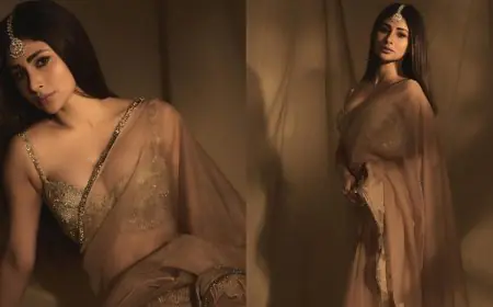 Mouni Roy Drops Pictures In Elegant Beige Saree And We Can’t Take Our Eyes Off Her Look