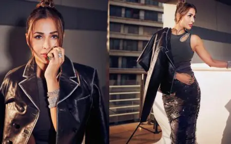 Malaika Arora Turns Heads In Dazzled Black Jacket and Shimmery Skirt, Don’t Miss Her Latest Photoshoot
