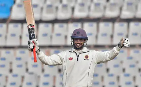 Ranji SF: Azharudeen's 2nd FC Hundred Extends Kerala's Advantage vs Gujarat