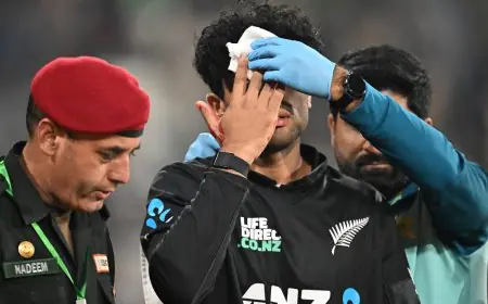 "Headache...": NZ Coach Provides Update On Ravindra's Gruesome Head Injury