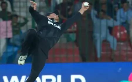 Watch: Phillips' Stunning Catch Leaves Rizwan Baffled During CT 2025 Opener