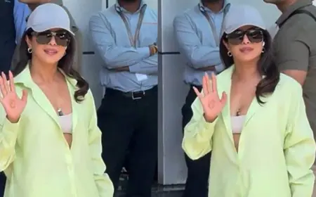 Priyanka Chopra's Oversized Green Co-ord Set With Gucci Loafers Is Your Perfect Spring Outfit