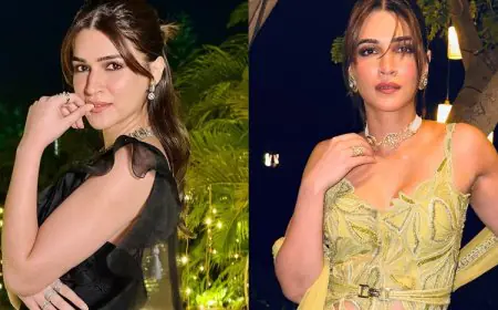 Blacks, Golden, And A Playful Green: Inside Kriti Sanon's Wedding Guest Lookbook