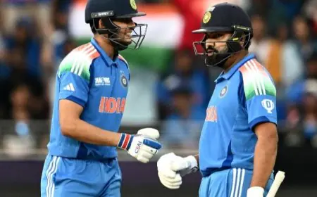 CT 2025 Live: Shaheen Stunner Cleans Up Rohit, India One Down vs Pakistan