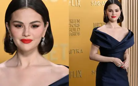 2025 SAG Awards: Selena Gomez Brings Old Hollywood Glam To The Red Carpet In A Custom Celine Gown