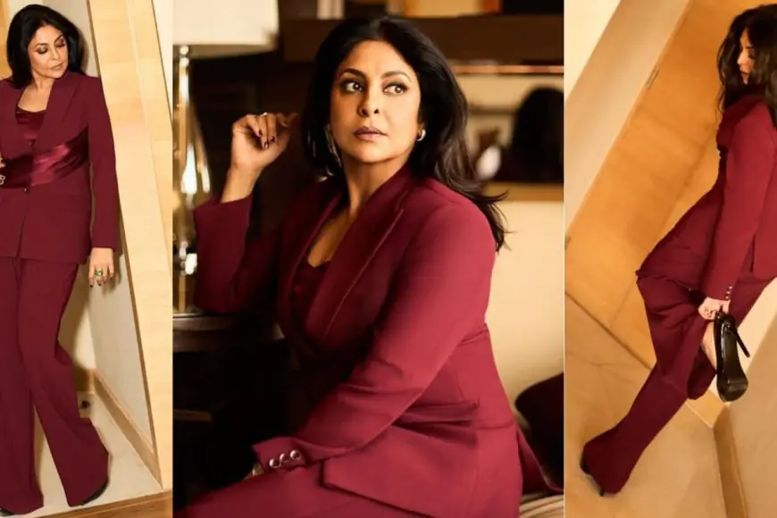 Shefali Shah Exudes Power in a Custom Maroon Pant Suit; See Pictures