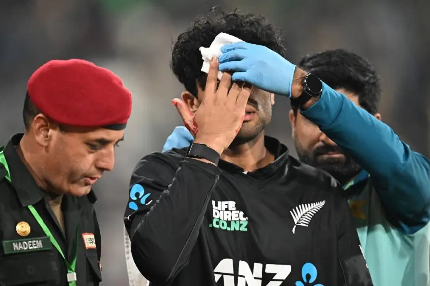PCB Lambasted As Floodlights In Pakistan Blamed For Rachin's Head Injury