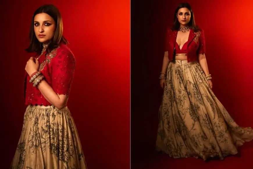 Parineeti Chopra’s Red Lehenga And Crop Blazer Look Is A Must-Try for Bridesmaids