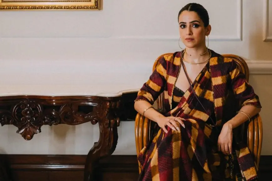 Sanya Malhotra’s Unique Plaid Saree Makes Her Look Like A Blooming Flower