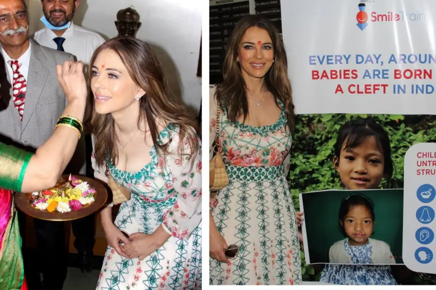 Elizabeth Hurley Stuns in a Floral Silk Midi Dress During India Visit; Price Revealed!